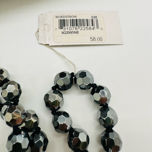 Beautiful Metallic Strand Glass Bead Necklace NWT - Picture 6 of 17